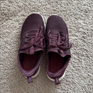 Adidas Cloudfoam Maroon Lace-Up Sneakers